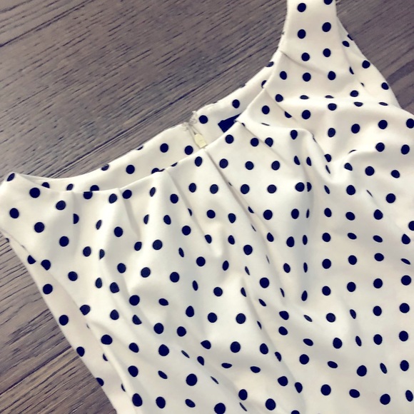 Chaps Polka-Dot Ponte Dress with pockets! - Picture 3 of 5